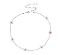 Accessorie Colorful Beaded Necklace For Women, DIY Beaded Choker Necklace Vintage Boho Daisy Bead Strand Colorful Short Necklace, Rainbow Beads Necklace Colorful Jewelry For Women
