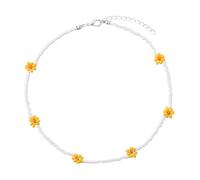 Accessorie Colorful Beaded Necklace For Women, DIY Beaded Choker Necklace Vintage Boho Daisy Bead Strand Colorful Short Necklace, Rainbow Beads Necklace Colorful Jewelry For Women