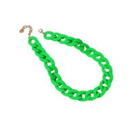 Accessorie Colorful Beaded Necklace For Women, Rainbow Beads Necklace Colorful Chain Choker Necklaces Wide Chain Collar Neck Jewelry