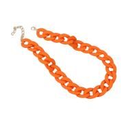 Accessorie Colorful Beaded Necklace For Women, Rainbow Beads Necklace Colorful Chain Choker Necklaces Wide Chain Collar Neck Jewelry