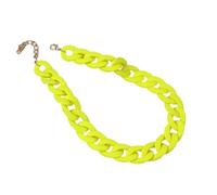Accessorie Colorful Beaded Necklace For Women, Rainbow Beads Necklace Colorful Chain Choker Necklaces Wide Chain Collar Neck Jewelry