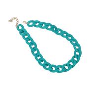 Accessorie Colorful Beaded Necklace For Women, Rainbow Beads Necklace Colorful Chain Choker Necklaces Wide Chain Collar Neck Jewelry