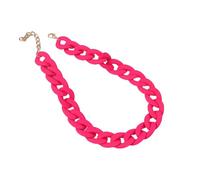 Accessorie Colorful Beaded Necklace For Women, Rainbow Beads Necklace Colorful Chain Choker Necklaces Wide Chain Collar Neck Jewelry