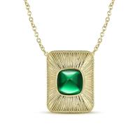 Accessorie Dark Green Nano Sugar Tower Pendant Necklace n Birthday Sparkling Chain For n Fine Jewelry