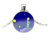 Accessorie Fox Necklace For Women And Men, Fox Under The Moon Little Prince Necklace Glass Dome Necklace, Fox Girl Initial Necklace, Fox Jewelry For Women, Therian Jewelry