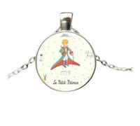 Accessorie Fox Necklace For Women And Men, Fox Under The Moon Little Prince Necklace Glass Dome Necklace, Fox Girl Initial Necklace, Fox Jewelry For Women, Therian Jewelry