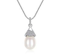 Accessorie Necklace for Women Fresh Water Pearl with Flower Bud Trendy Minimalist Women's Pendant Necklaces Unique Dainty Korean