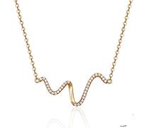 Accessorie Necklace for Women The Radian of Line Wave Heartbeat Trendy Minimalist Women's Pendant Necklaces Unique Dainty Korean