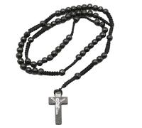 Accessorie Religious Rosary Necklace For Women And Men - Original Rudraksha Beaded Knotted Necklace Set Meditation, Rosary Bead Cross Necklace