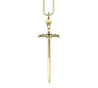 Accessorie Sterling Silver Classic Sword Necklace For Men, European Sword Pendant Katana Necklace - Exquisite Dagger Necklace For Women, Master Sword Necklace For Halloween Christmas Holiday