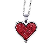 Accessorie Sterling Silver Elegant Black Crystal Pave Heart Necklace For Women, Exquisite Choker Rhinestone - Zircon Necklace, Reunion Valentine Holiday