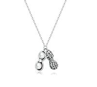 Accessorie Sterling Silver Necklace for Women Lucky Peanuts Shell Beads Trendy Minimalist Women's Pendant Necklaces Dainty Korean