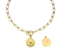 Accessorie Vintage Toggle Necklaces Women Men, Punk Thick Chain Toggle Necklace - Queen Elizabeth Round Coin Toggle Charm, OT Buckle Toggle Clasp For Christmas Birthday s
