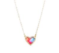 Accessorie Western Cowgirl Texas Women, Geometric Heart Shape Stone - Resin Druzy Jewelry Light Blue Necklace For Valentine Holiday
