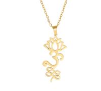 Accessorie Yoga Lotus Flower Necklace For Women Girls, Buddhism Mandala Lotus Charm Choker - Simple Vintage Lotus Necklace, Minimalist Lotus Pendant, Lotus Jewelry For Holiday