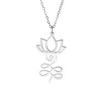 Accessorie Yoga Lotus Flower Necklace For Women Girls, Buddhism Mandala Lotus Charm Choker - Simple Vintage Lotus Necklace, Minimalist Lotus Pendant, Lotus Jewelry For Holiday