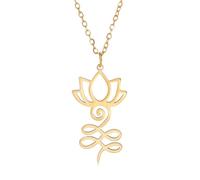 Accessorie Yoga Lotus Flower Necklace For Women Girls, Buddhism Mandala Lotus Charm Choker - Simple Vintage Lotus Necklace, Minimalist Lotus Pendant, Lotus Jewelry For Holiday