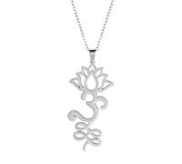 Accessorie Yoga Lotus Flower Necklace For Women Girls, Buddhism Mandala Lotus Charm Choker - Simple Vintage Lotus Necklace, Minimalist Lotus Pendant, Lotus Jewelry For Holiday