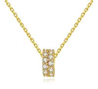 Accessories 925 Sterling Silver Necklace for Women Plating Lucky Wheel Trendy Minimalist Women's Pendant Necklaces Unique Dainty Korean