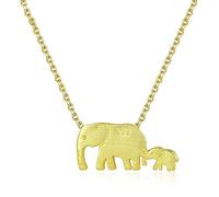 Accessories 925 Sterling Silver Necklace for Women Small Animal Cute Elephant Trendy Minimalist Women's Pendant Necklaces Unique Dainty Korean