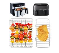 Accessories Air Fryer - Air Fryer Grid - 2 Pieces Air Fryer Grill Grid, Stainless Steel Air Fryer Grid, Non-Stick Coating for Air Fryer Philips, Ninja Air Fryer