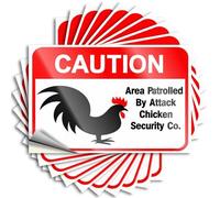 Accessories Bumper Tattoos | Attack Chicken Security: Keep Out! Aesthetic Durable Vinyl Sticker Easy Apply for Summer(12X18CM)