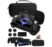 Accessories Bundle for PlayStation 5 Portal Case, Carry Case with Silicone Protective Cover and Screen Protector for PS Portal, Accessories Set for ps5 portal with 4 Thumb Grips - Black