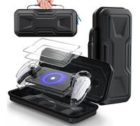 Accessories Bundle for PlayStation Portal, Carry Case with Hard Clear Cover & Screen Protector, Portable Storage Protection Travel Handbag for PS Portal Remote Player - Gift Box Edition - Black