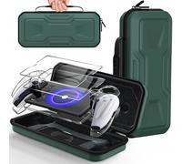 Accessories Bundle for PlayStation Portal, Carry Case with Hard Clear Cover & Screen Protector, Portable Storage Protection Travel Handbag for PS Portal Remote Player - Gift Box Edition - Green