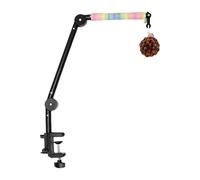 Accessories for cage enrichment - perch stand for parakeets with chewing ball, bird perches for cage, climbing, playing, indoors and outdoors, enrichment, cockatiel, parakeet, lovebird