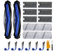 Accessories for ECOVACS DEEBOT X11 Omni Cyclone, X9 Pro Omni, X11 Pro Omni Robot Vacuum, 2 Main Brush, 6 Filters, 2 Roller Mop Pads, 6 Side Brushes, X11 Replacement 18 Pcs