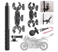 Accessories for Insta 360 x4, for Insta 360 x3 Motorcycle Kit, Camera Stand, 360 Degree Rotation, Double Clamp, Aluminium, Double Stability, for Insta360 x5, x4, x3, x2, For One Rs, For Ace, Ace Pro