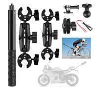 Accessories for Insta 360 x4, for Insta 360 x3 Motorcycle Kit, Camera Stand, 360 Degree Rotation, Double Clamp, Aluminium, Double Stability, for Insta360 x4, x3, x2, For One Rs, For Ace, Ace Pro