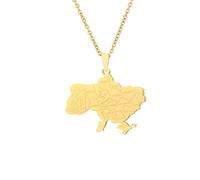 Accessories for men and women Map of Ukraine with city pendant necklace couple style celebrity style popular personality accessories Wedding anniversary, Valentine's Day, Christmas birthday gift