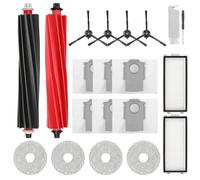 Accessories for Roborock Qrevo Master,Qrevo Slim Vacuum Cleaner, Includes 1 Main Brush, 2 HEPA Filters, 6 Dust Bags, 4 Wipes, 4 Side Brushes, 1 Brush, 1 Screwdriver, 19 Piece Replacement Part Set