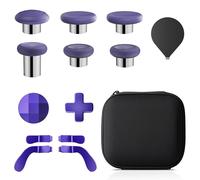 Accessories for Xbox Elite 2 Controller, TanReginal 13 in 1 Metal Thumbsticks Replacement Accessory Kit for Xbox Elite Series 2 Controller Core, 6 Swap Joysticks, 4 Paddles, 2 D-Pads, 1 Tool(Purple)