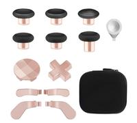 Accessories for Xbox One Elite Series 2 Controller(Model 1797), Metal Thumbsticks Paddles Joysticks Replacement Parts Kits Compatible with Xbox Elite Wireless Controller Series 2 Core(Black&RosyGold)