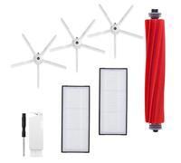 Accessories for Xiaomi Roborock S7 S7 Plus T7S T7S Plus Vacuum Cleaner, Replacement Parts for Roborock S7 S7 Plus, 1 Main Brush, 3 Side Brushes, 2 Hepa Filters, 1 Cleaning Tool (Orange 01)