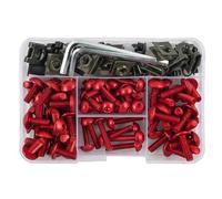 Accessories Full Fairing Bolts Kit Screws Nuts For VERSYS 650 For NINJA 300 400 650 ZX6R For VULCAN S 650 ZX10R KLX250 assorted fasteners(Rosso)