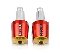 Accessories Handlebar 7/8" 22mm Motorcycle Handlebar Grips End Handle Bar Cap Plug For Suzuki DL1000 DL 1000 V-STR 000/XT 2002-2016 2015 2014(Red-gold)