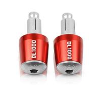 Accessories Handlebar 7/8" 22mm Motorcycle Handlebar Grips End Handle Bar Cap Plug For Suzuki DL1000 DL 1000 V-STR 000/XT 2002-2016 2015 2014(Red-silver)