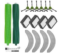 Accessories Kit Compatible with iRobot Roomba Combo j7+/Plus Robot Vacuum Cleaner Replacement Parts, 1 Set of Multi-Surface Rubber Brushes+4 Mopping Pads + 4 HEPA Filters + 6 Side Brushes