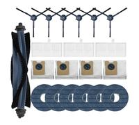 Accessories Kit for Eufy Omni C20 Robot Vacuum Cleaner, 1 Main Brush, 6 Side Brush, 6 Mop Cloth, 3 Filter, 4 Dust Bag, Replacement Parts Spare Repair Replace Attachments 20 Pcs Accessory Kit