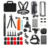 Accessories Kit for Insta360 X5 Dive Case,Large Carrying Case,Waterproof Housing Case,Invisible Selfie Stick,Utility Frame,Buoyancy Handle,Chest Head Strap,Backpack Belt,Camera Tripod, Handlebar Mount