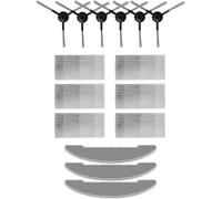 Accessories Kit Replacement for Cleanova W7 Mopping Robot Vacuum, 6 Side Brush, 6 Hepa Filter, 3 Mopping Cloth