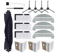 Accessories Kit Replacement for iHome AutoVac Nova Self Empty iHRV6-BLK/Ultenic T10 Elite Robot Vacuum Cleaner, 1 Main Roller Brush, 4 Side Brushes, 3 Hepa Filter, 3 Mop Pads, 3 Dust Bags