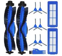 Accessories Kit Replacement Part For Eufy RoboVac 11s Max, 15C Max, 30C Max, G10, G30 For Hiraliy Vacuum Cleaner, 2 Main Roller Brush 6 Side Brush 2 Filter 1 Cleaning Brush