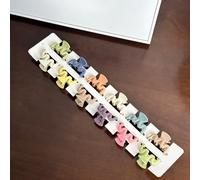 Accessories Korean version cute candy color hairpin small resin grab clip simple versatile matte hair accessories (Set 16,Random color)