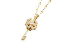 Accessories Men, Sterling Silver of Life Necklaces for Women, Locking and Chain, Skeleton Heart Key Necklace