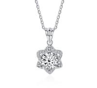 Accessories Moissanite Pendant Necklace for Women,1CT D Color Yellow/Blue/Pink Diamond Necklaces, Star Necklaces for Wife Mom